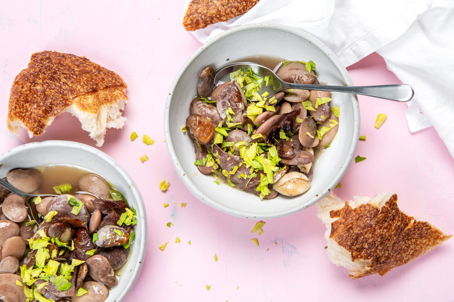 Slow-braised lima beans